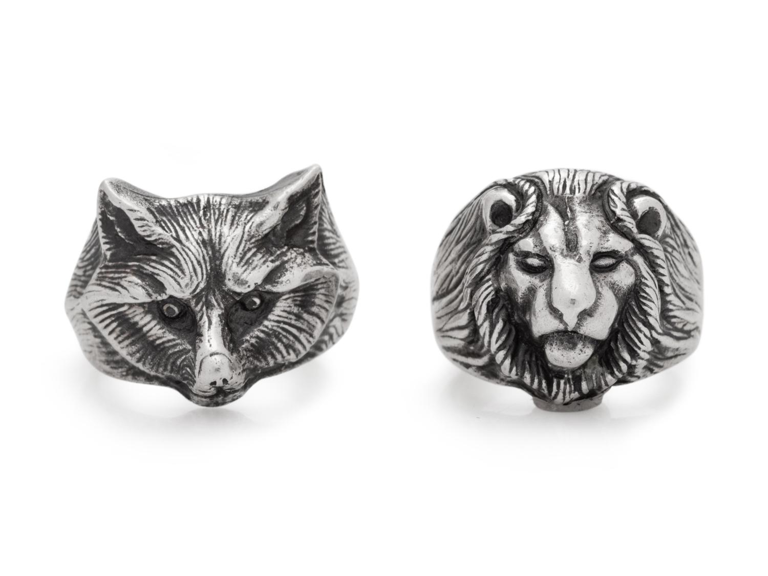 A Collection of Sterling Silver Animal Rings, Samuel Kirk & Son,