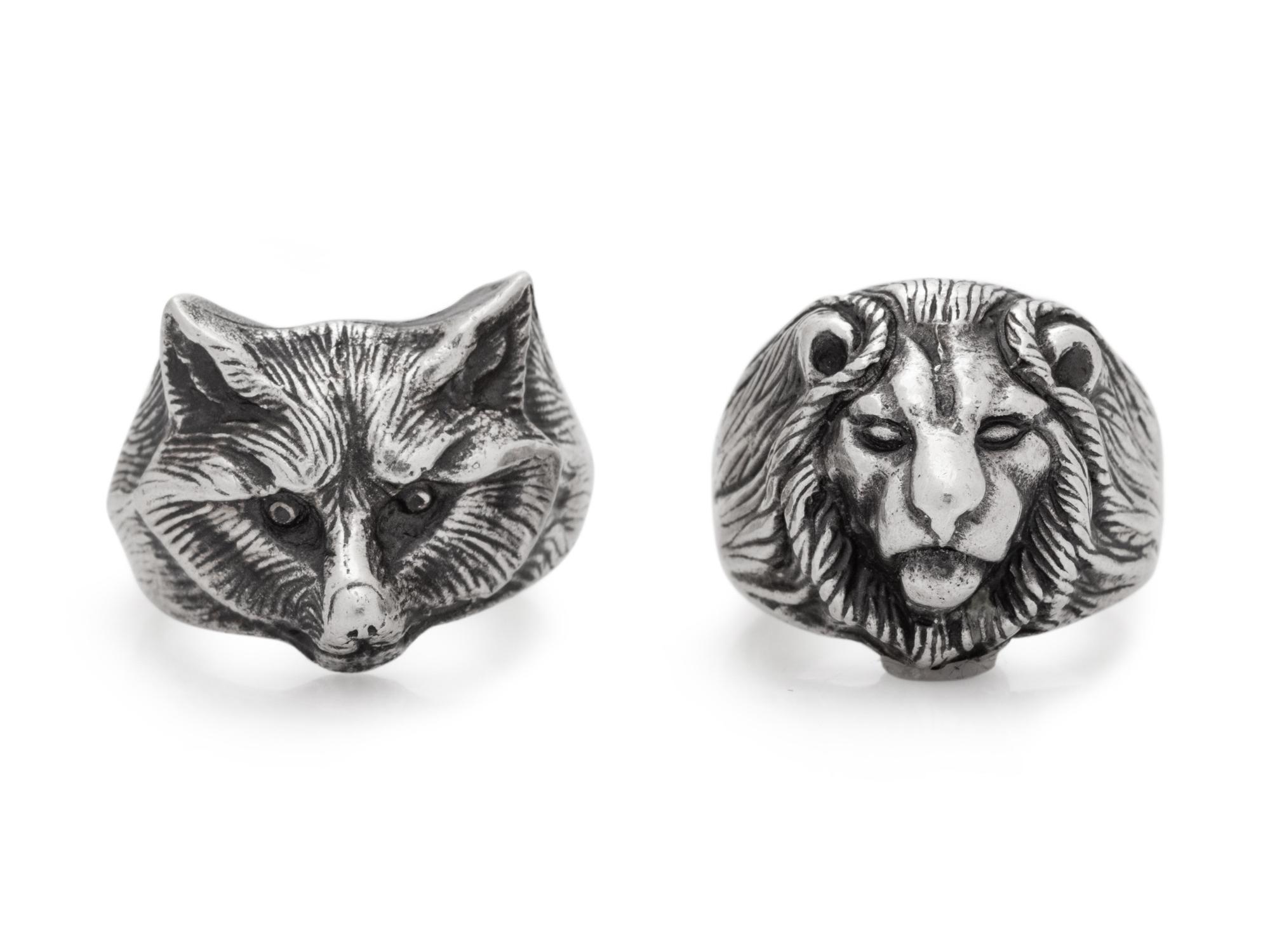 A Collection of Sterling Silver Animal Rings, Samuel Kirk & Son,