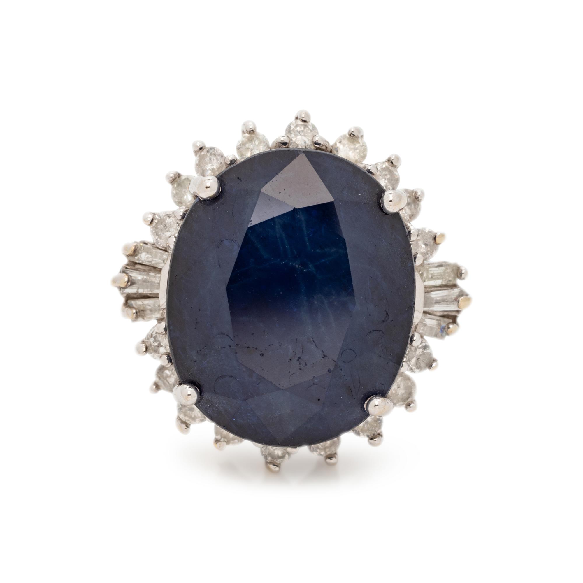 SAPPHIRE AND DIAMOND RING