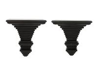 A Pair of Ebonized Wall Brackets