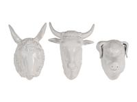 A Group of Three Ceramic Butcher's Shop Shoulder Mounts