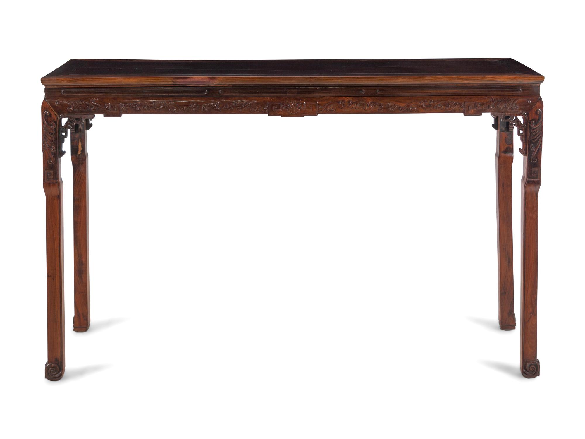 A Chinese Carved Hardwood Altar Table