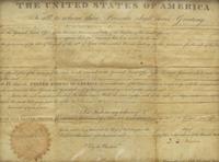 [Presidential] Adams, John Quincy. Partially-printed document, signed