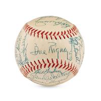 A 1956 New York Giants Team Signed Autograph Baseball Featuring Willie Mays (JSA Letter of Authenticity),