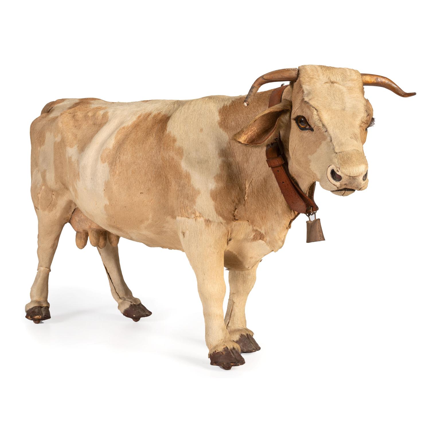 Three Hide-Covered Cow Pull Toys