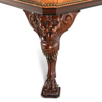 A Regency Style Leather-Upholstered Ottoman