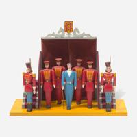 Roger Guit (French, 1899-1978) A Group of Five Carved and Painted Circus Act Dioramas
