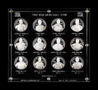A Matched Number Set of 1992 United States Olympic Basketball Dream Team Silver Coins,