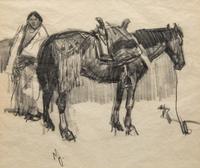 Native American with Horse