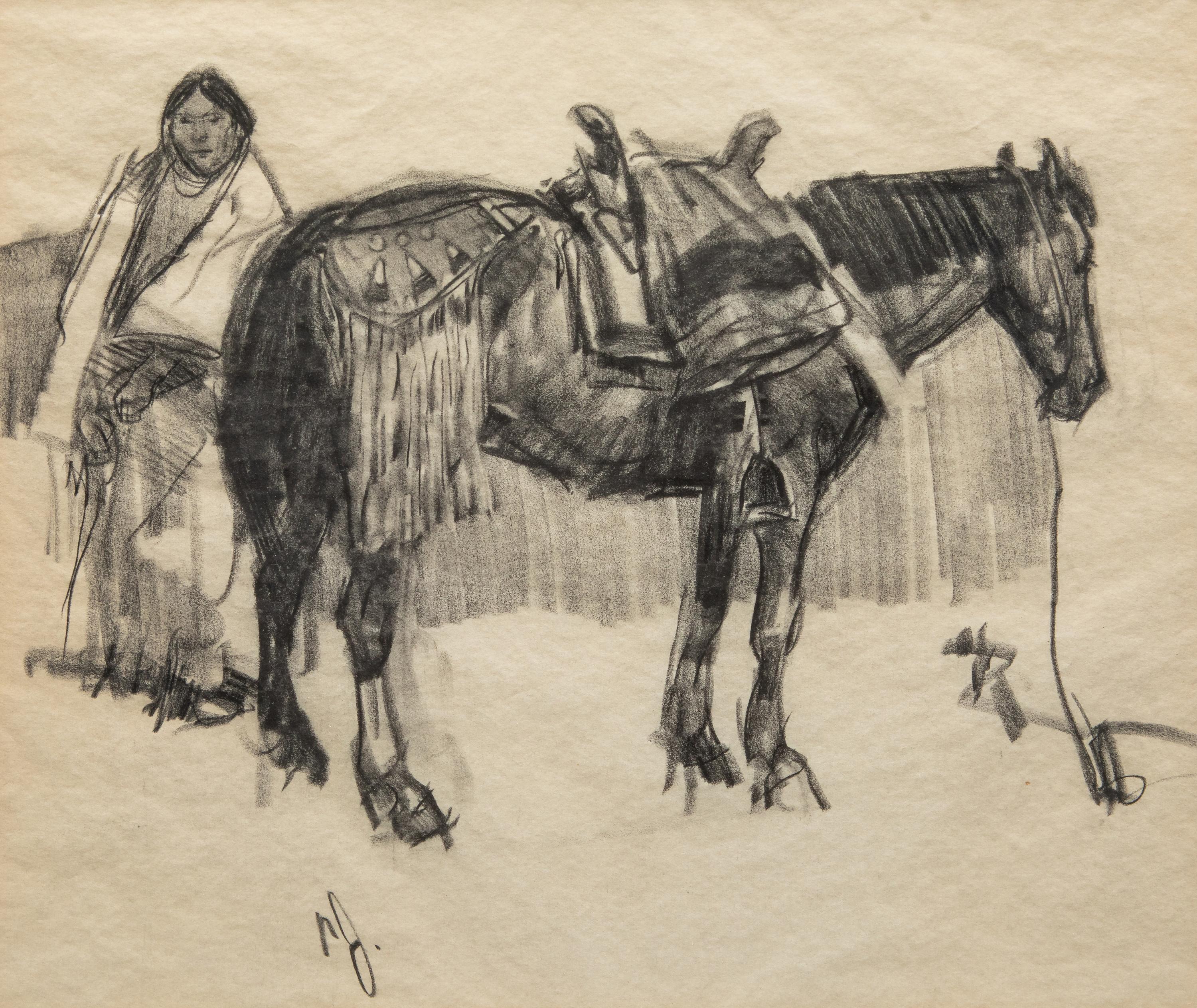 Native American with Horse