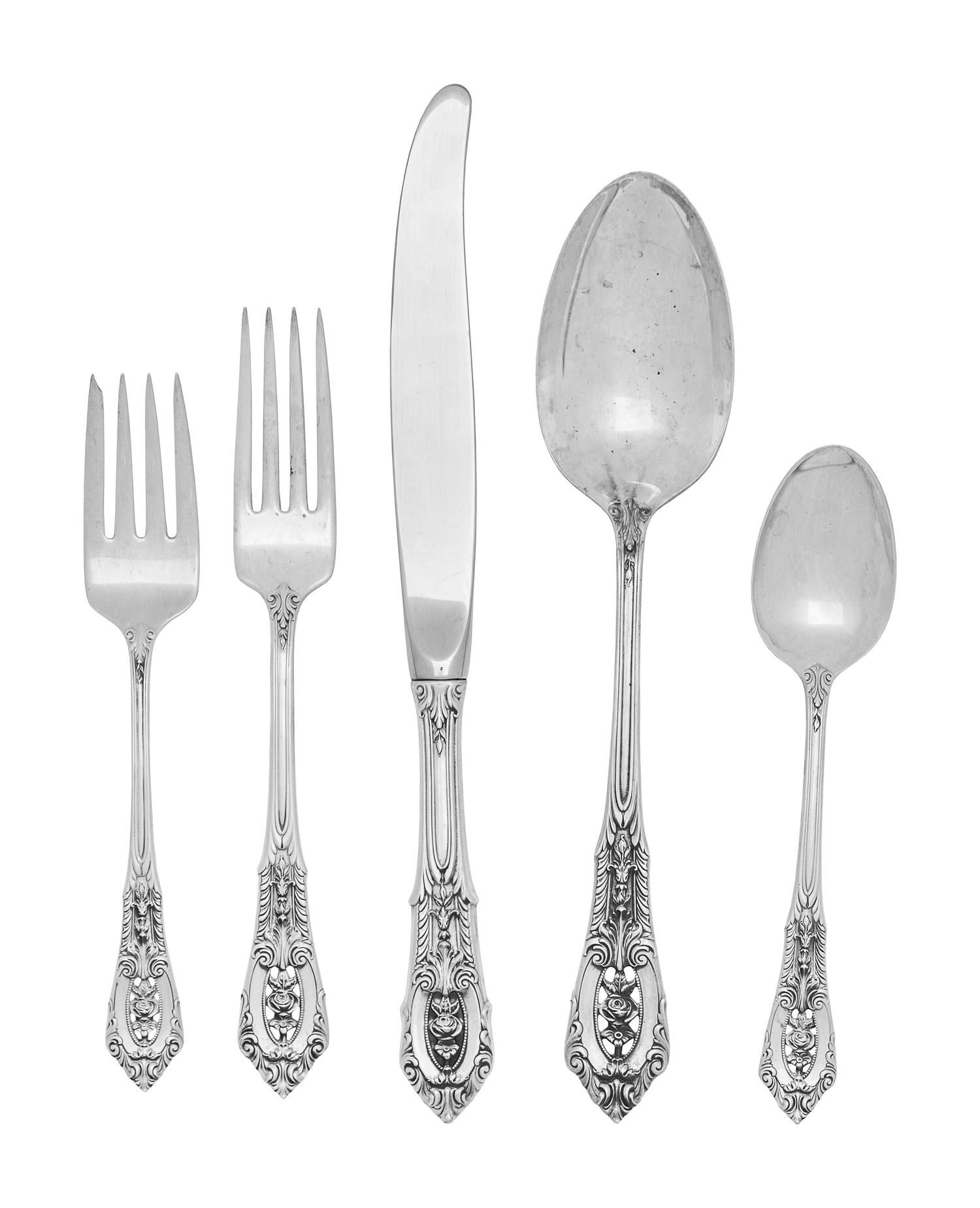An American Silver Flatware Service