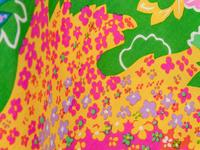 FLORAL-PRINT SILK SUNDRESS, 1960's