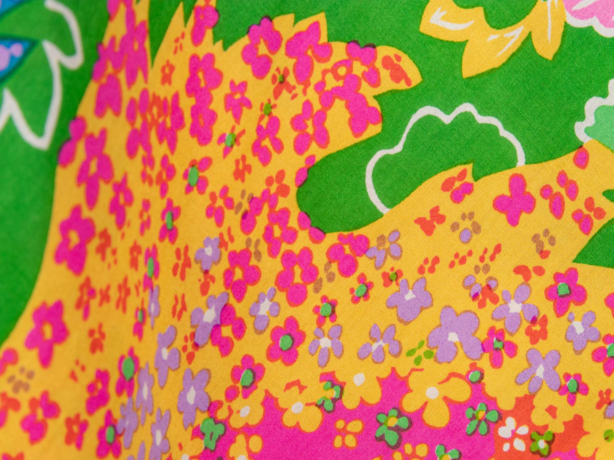 FLORAL-PRINT SILK SUNDRESS, 1960's