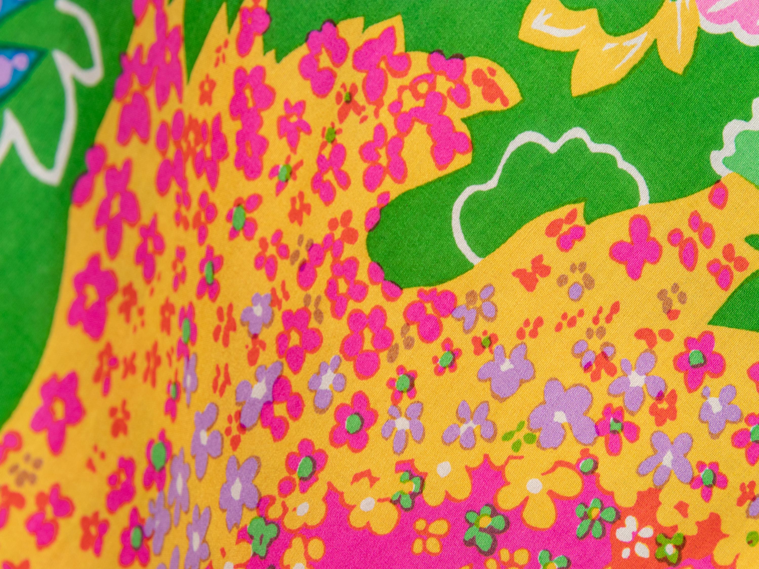 FLORAL-PRINT SILK SUNDRESS, 1960's