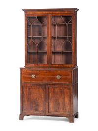 A George III Mahogany Secretary Bookcase