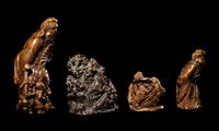 Four Chinese Bamboo Carvings