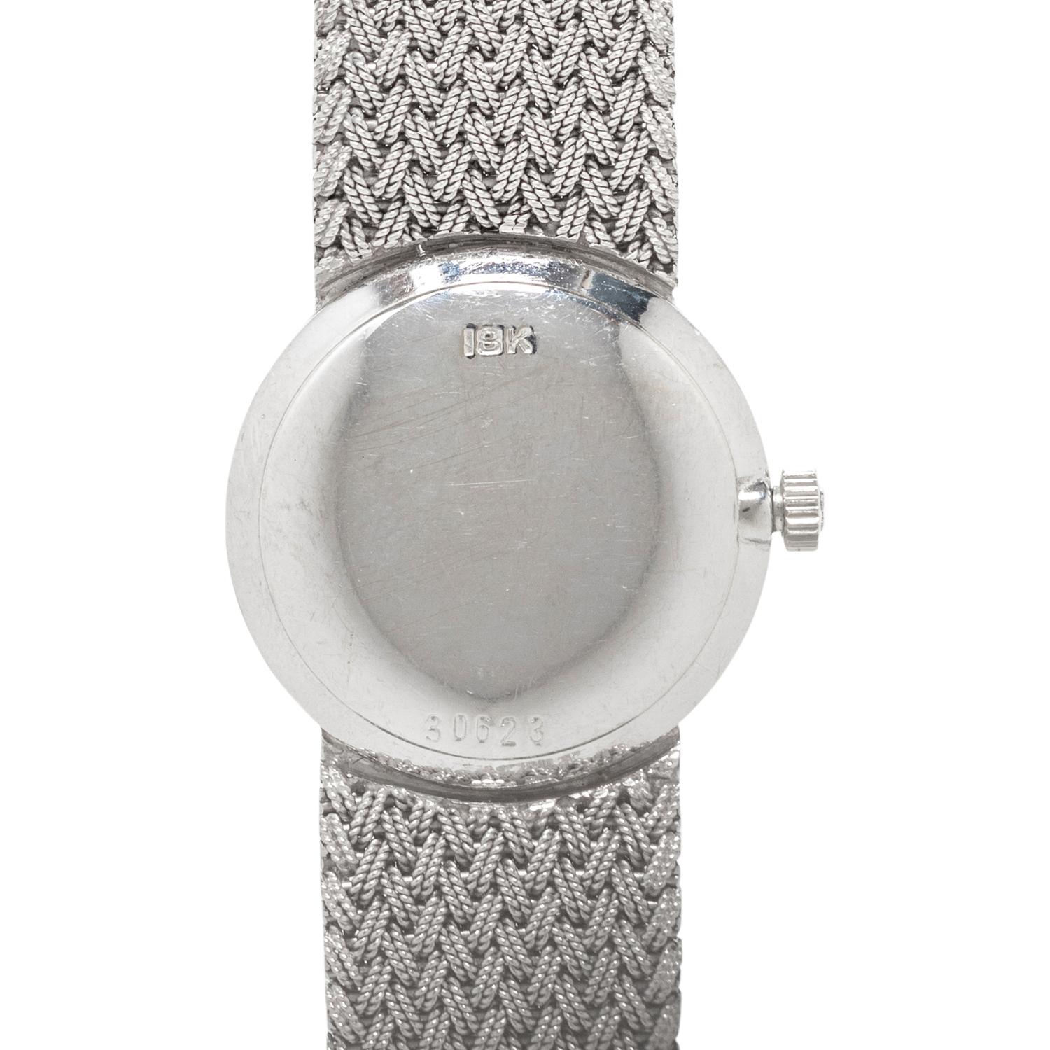 UNIVERSAL GENEVE, 18K WHITE GOLD, DIAMOND AND SAPPHIRE WATCH