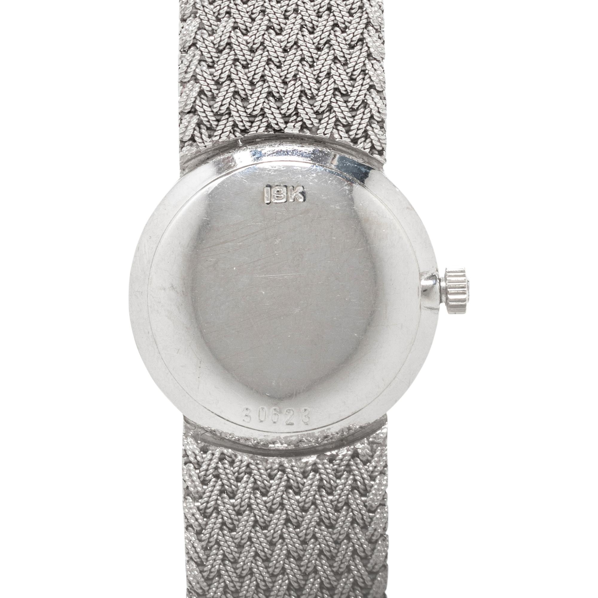 UNIVERSAL GENEVE, 18K WHITE GOLD, DIAMOND AND SAPPHIRE WATCH