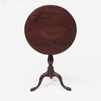 A Queen Anne carved mahogany tilt-top candlestand Labeled by Thomas Burling (active, 1769-1797), New York, NY, circa 1770
