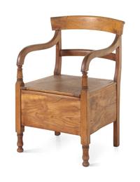 An American Mahogany Commode Chair — 19TH CENTURY
