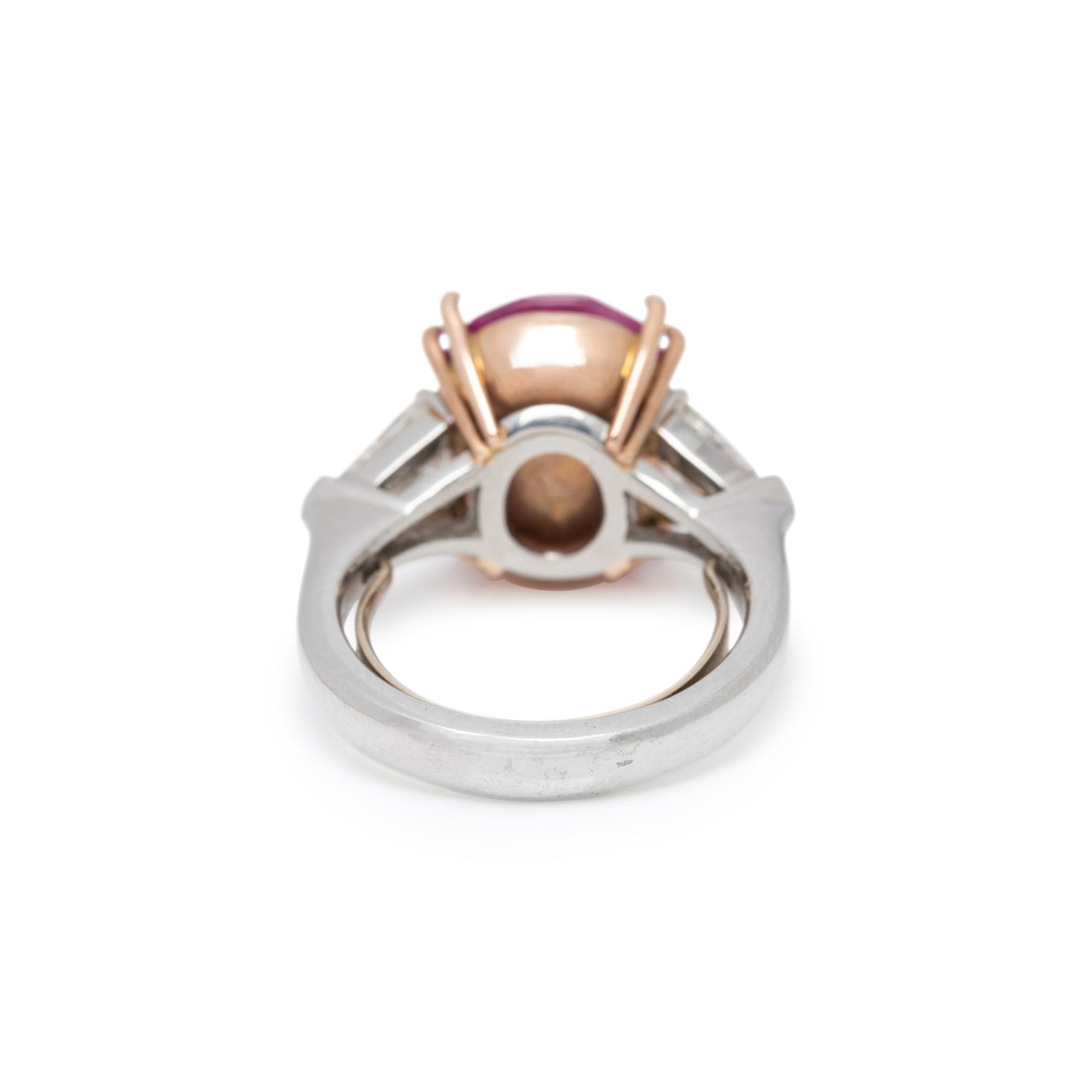 PINK SAPPHIRE AND DIAMOND RING
