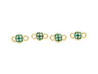 YELLOW GOLD, EMERALD, AND DIAMOND DRESS SET