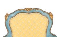 An Italian Painted and Parcel Gilt Open Armchair
