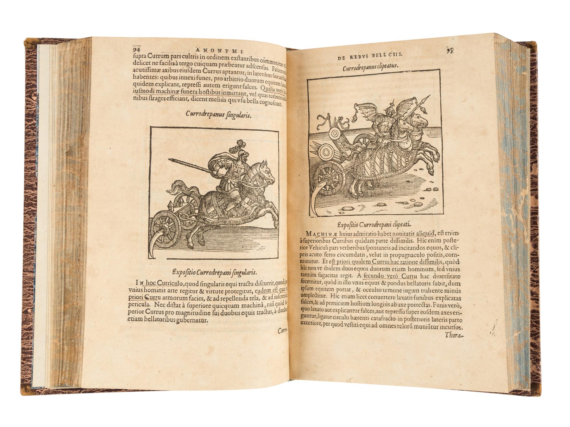 VEGETIUS RENATUS, Flavius (fl. 4th century A.D.). De re Militari libri accedunt Frontini Strategematibus eiusdem autoris alia opuscula. Omnia emendatius, quaedum nunc primum edita a Petro Scriverio. Cum commentariis aut notis God. Stewechii & Fr. Modii . [Antwerp]: Ex officina Plantiniana Raphelengii, 1607 (1606).