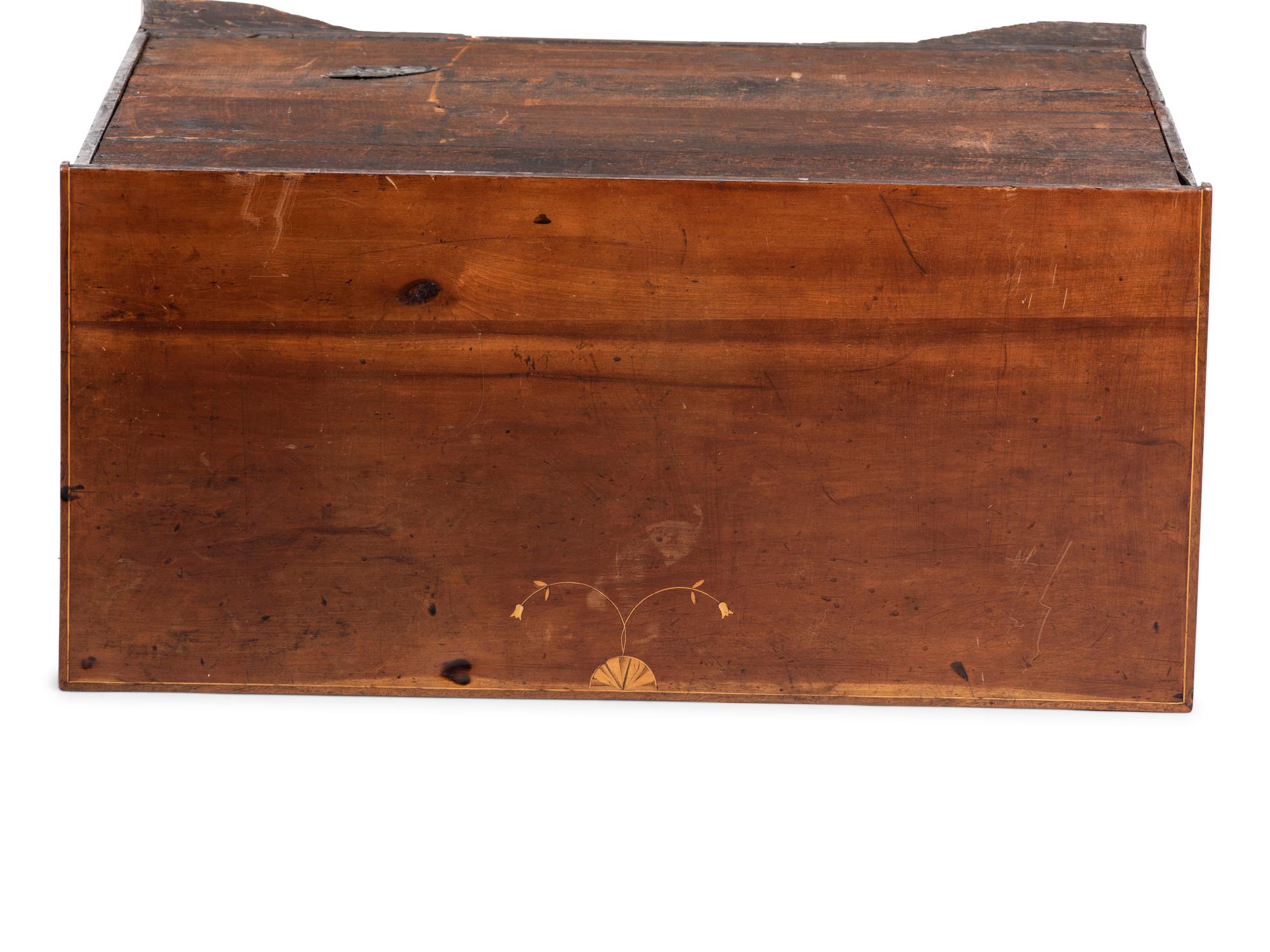 A Federal Line-Inlaid Burl and Cherrywood Chest of Drawers