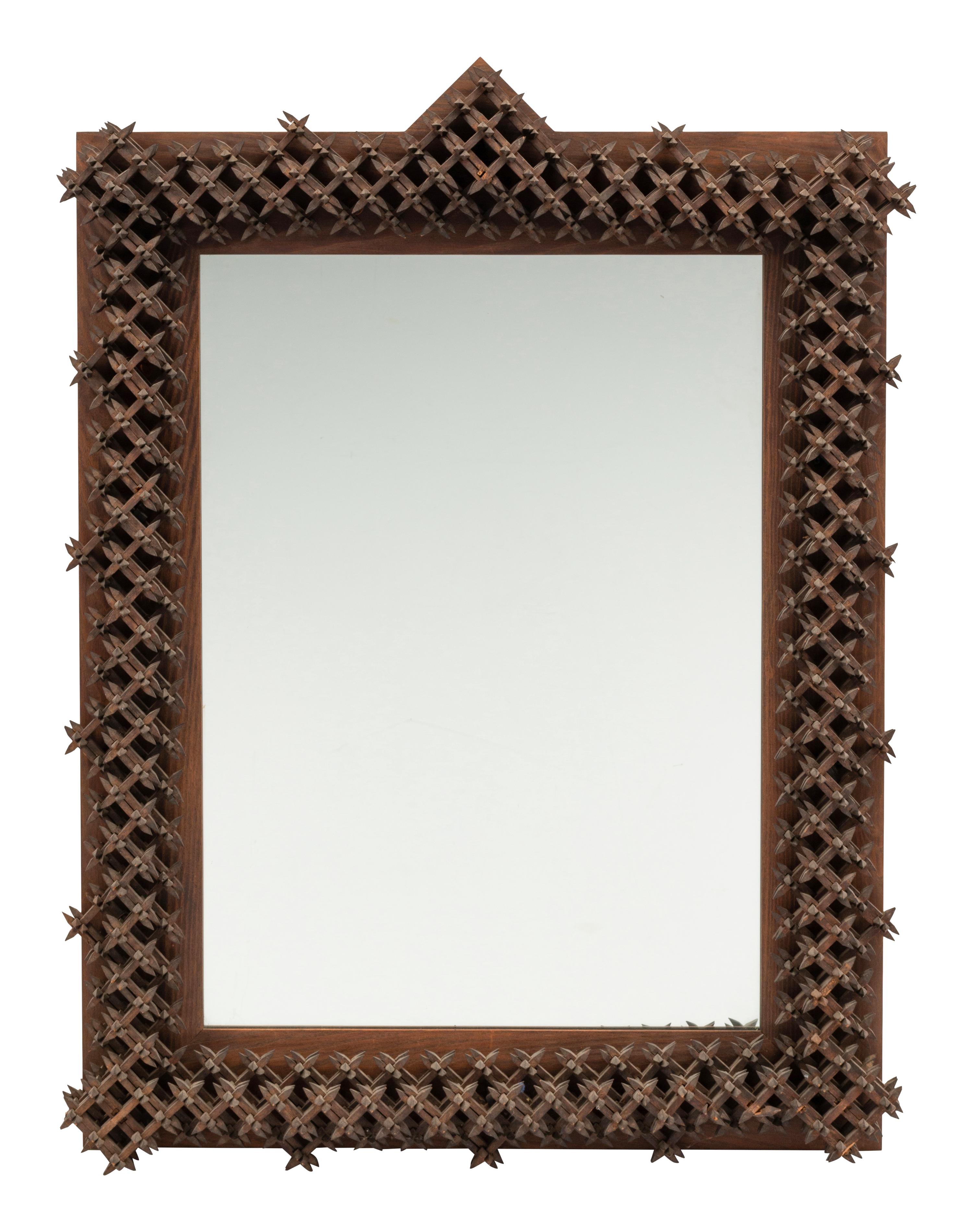 A Tramp Art Mirror