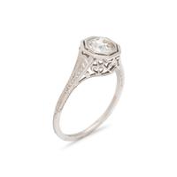 DIAMOND AND PLATINUM RING