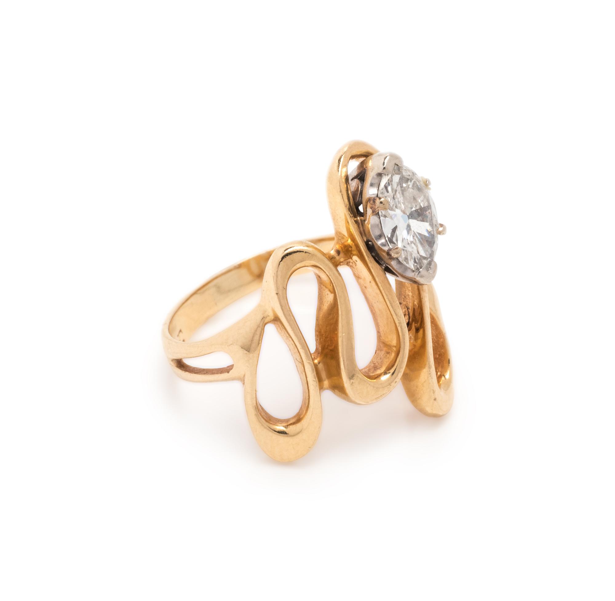 BICOLOR GOLD AND DIAMOND RING