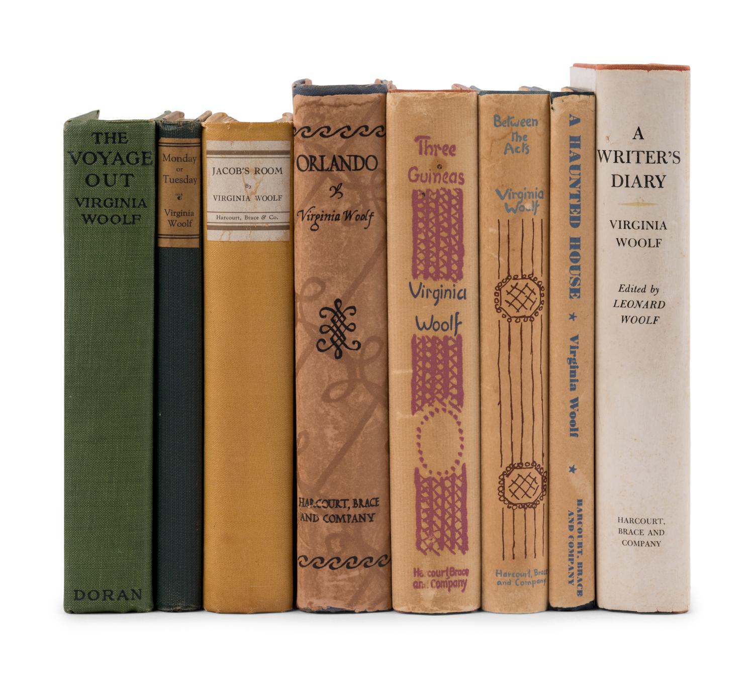 WOOLF, Virginia (1882-1941). A group of 8 FIRST AMERICAN EDITIONS, comprising: