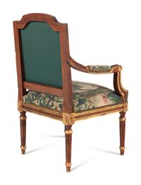 A Louis XV Style Fauteuil with Gros Point Upholstery
