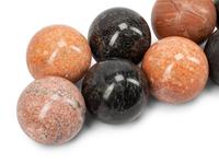 A Set of Ten Large Marble Spherical Ornaments