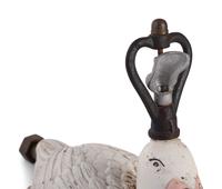 A Painted Cast Iron Duck-Form Sprinkler