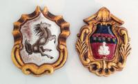 A Collection of Six Armorial Plaques