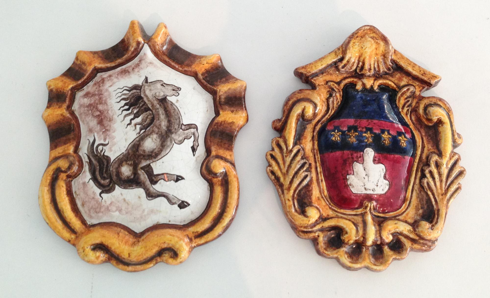 A Collection of Six Armorial Plaques