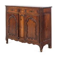 A French Provincial Chestnut Two-Door Cabinet