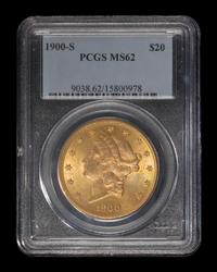 A United States 1900-S Liberty Head $20 Gold Coin