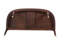 A Pair of Federal Brass-Mounted, Carved and Crossbanded Mahogany Console Tables