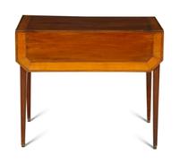 A George III Satinwood and Ebony Inlaid Mahogany Pembroke Table