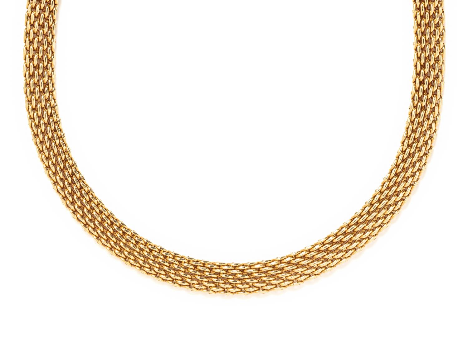 TIFFANY & CO., YELLOW GOLD NECKLACE