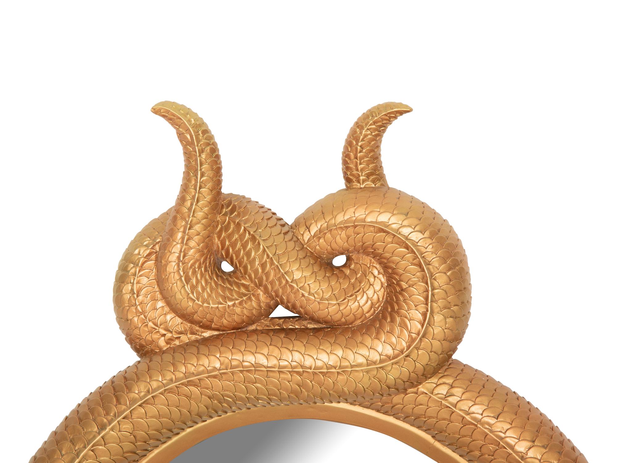 A Regency Style Composition Twin Serpent Mirror