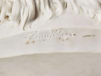 After Jean-Antoine Houdon (French, 1741-1828), Parian bust of Benjamin Franklin (1706-1790), marked Sevres, early 20th century