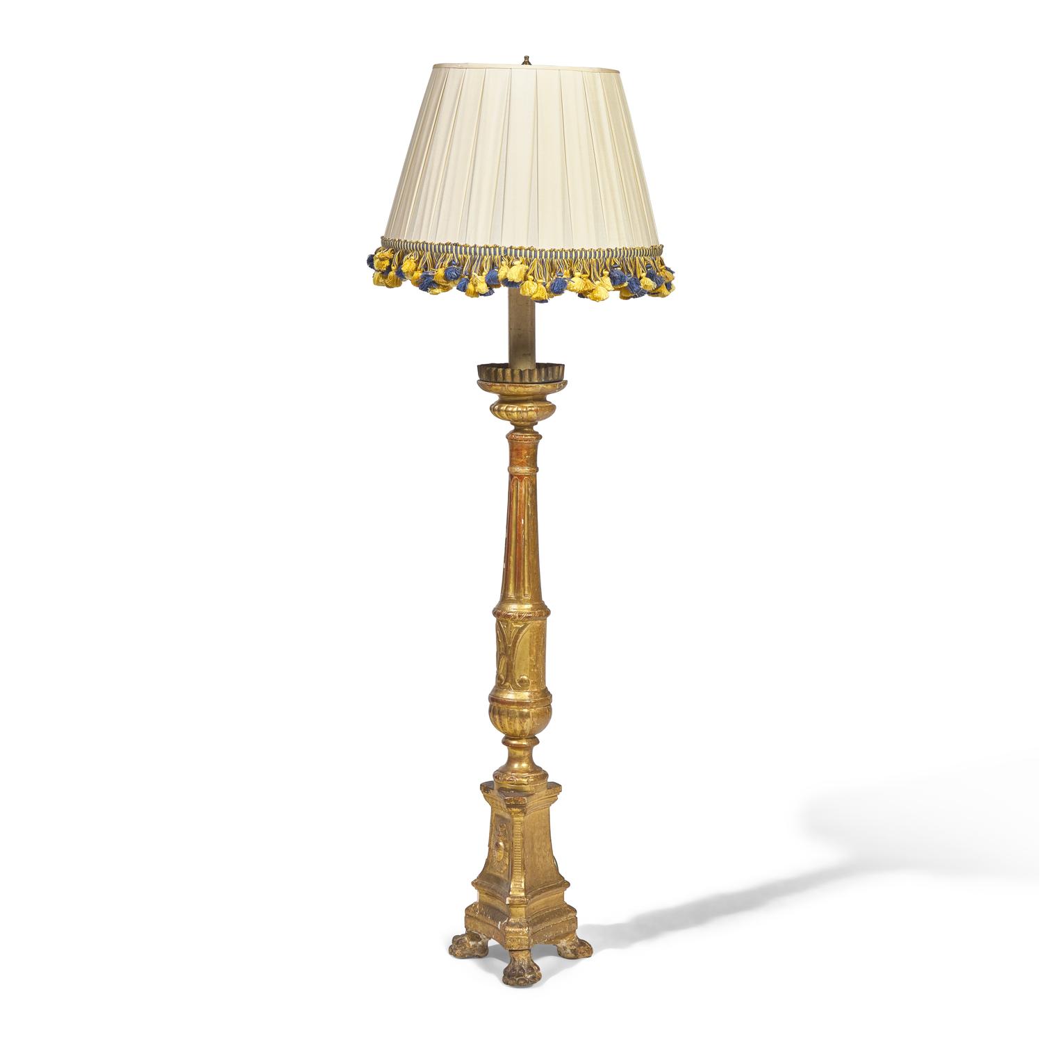 A Renaissance Revival Torchière, Now Mounted as a Floor Lamp