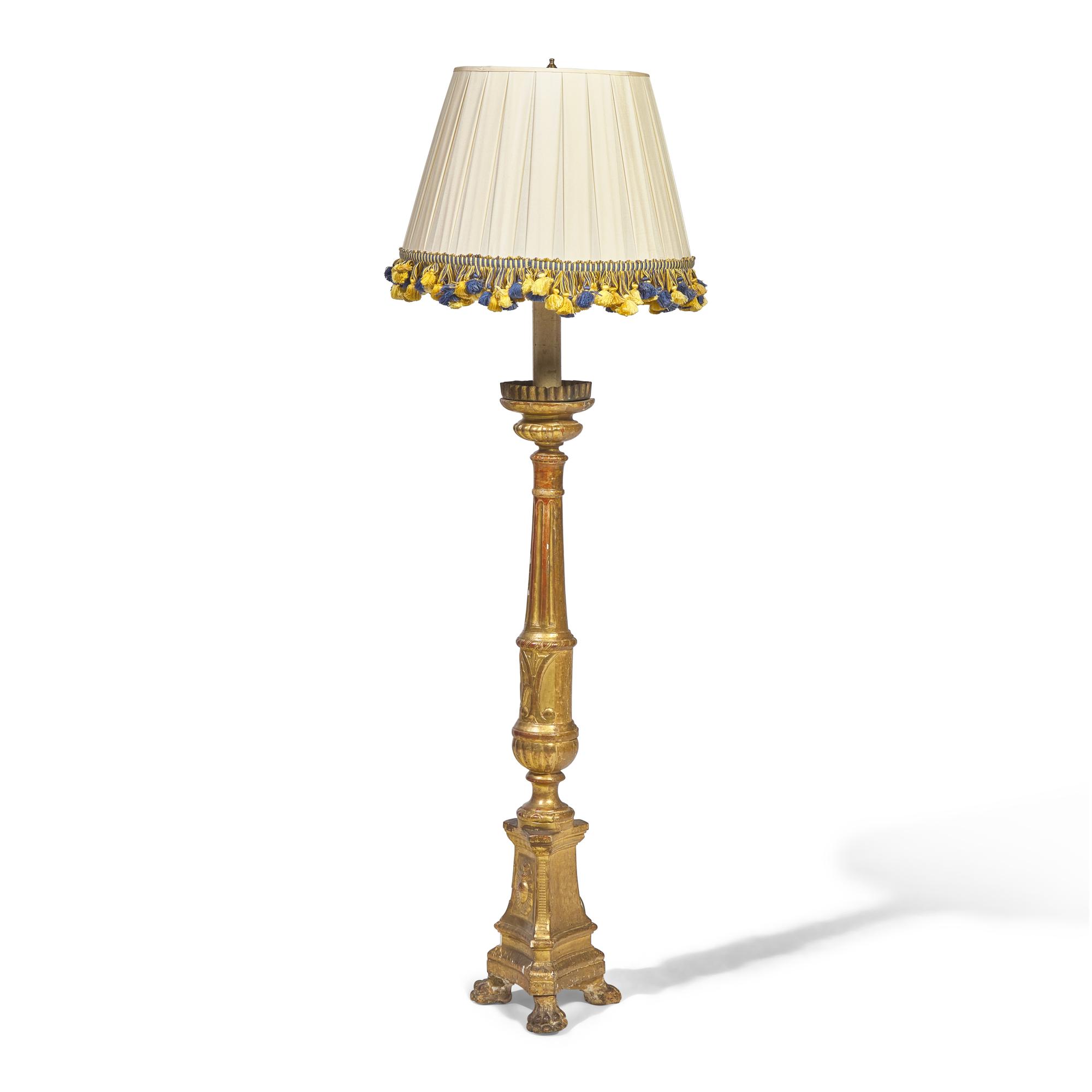 A Renaissance Revival Torchière, Now Mounted as a Floor Lamp