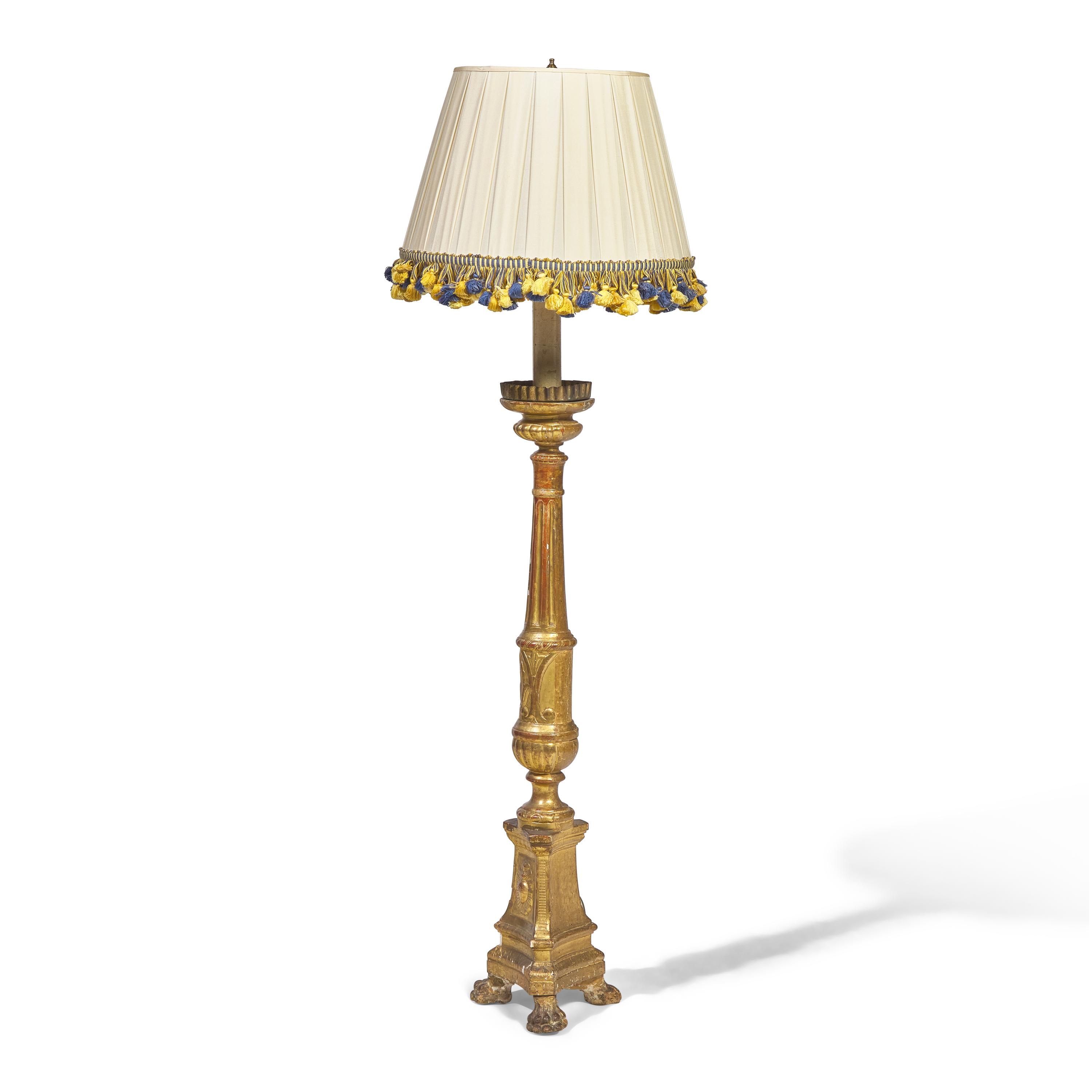 A Renaissance Revival Torchière, Now Mounted as a Floor Lamp