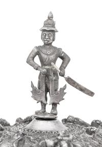 A Southeast Asian Silver Covered Jar on Stand