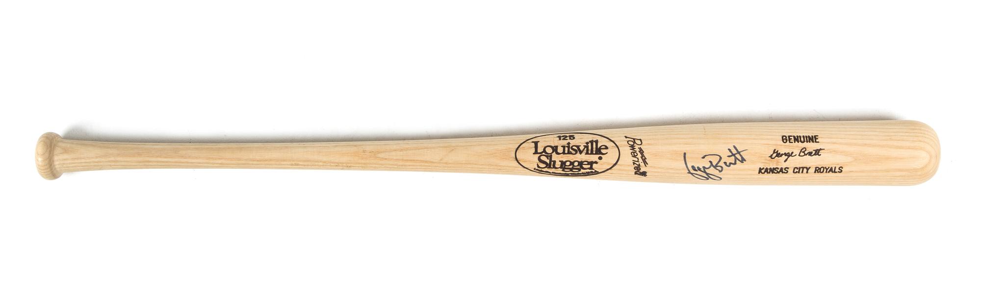 A George Brett Autographed Baseball Bat Length 34 inches.